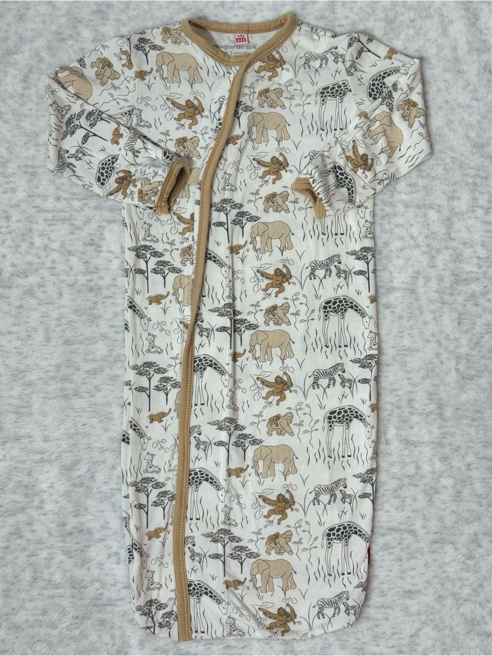 Magnetic Me Safari Animal Gown Newborn 3M Baby Modal Elephant Giraffe Neutral